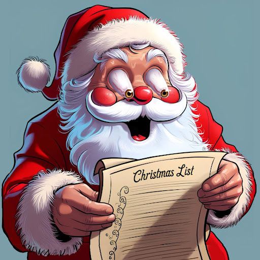 Santa Claus cannot believe its own eyes